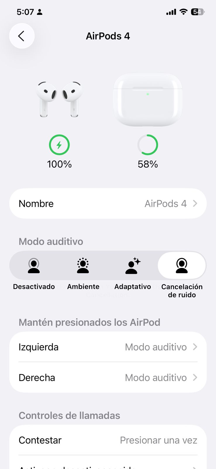 Airpods Serie 4 con ANC calidad 1.1
