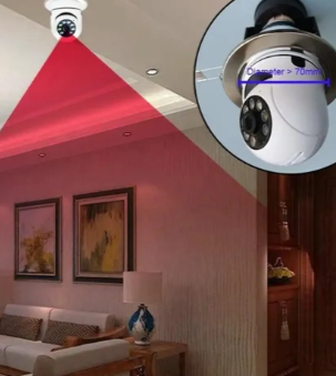 Camara Bombillo De Seguridad 360°